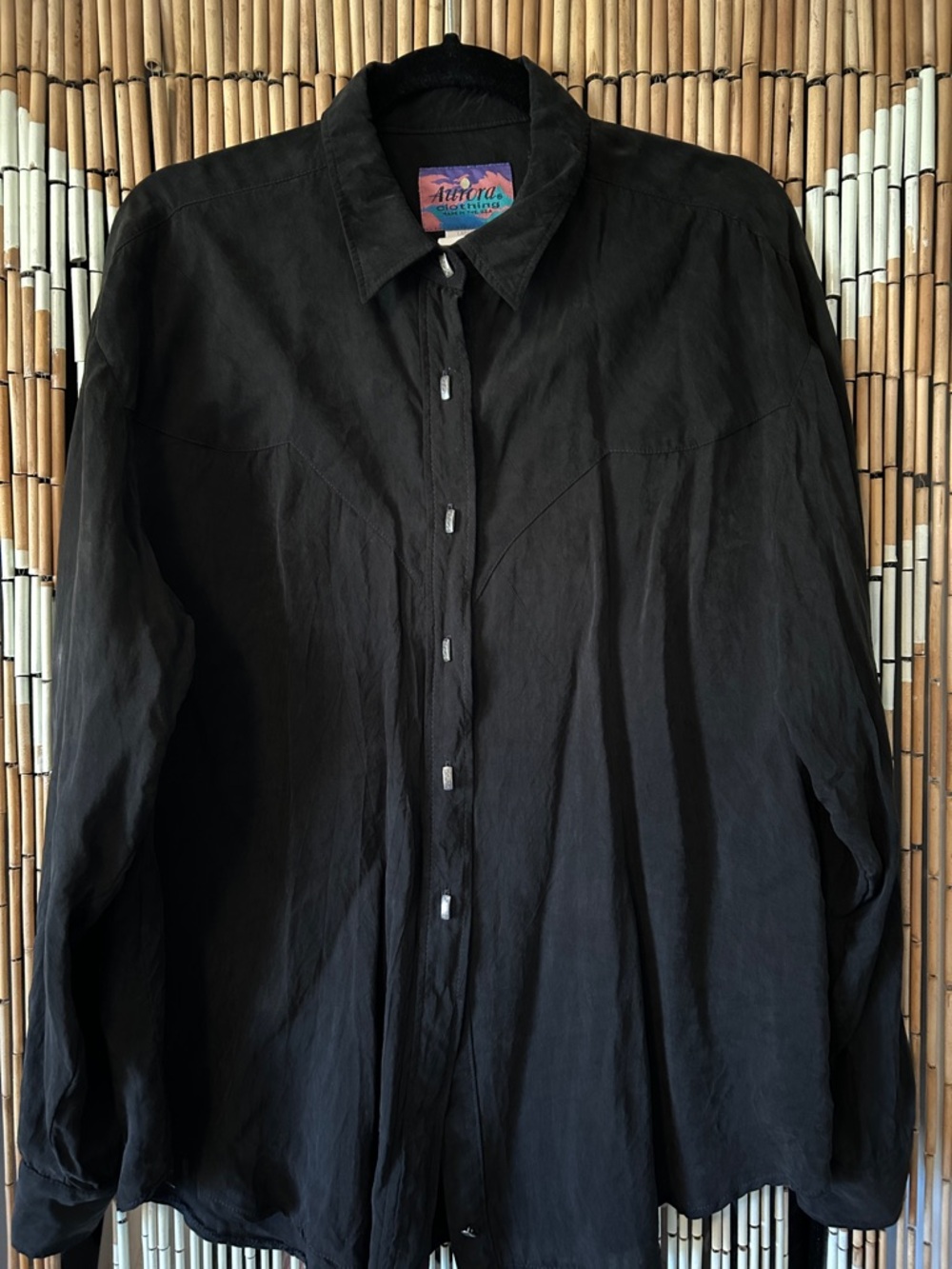 Black Button-Up Western Shirt